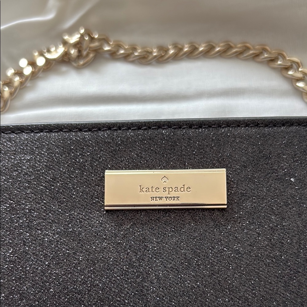 Kate Spade Black and Gold Clutch with Chain Strap *NWT* - Picture 2 of 5
